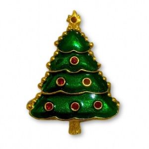 3 for 30 Holiday Santa Claus Gold & Enamel Xmas Brooch